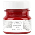 67 mL Fort York Red Fusion Mineral Paint jar with white lid and labeled packaging.
