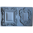I.O.D. Frames 2 Mould by Iron Orchid Designs featuring ornate rectangle and oval frames with floral accents.