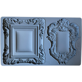 I.O.D. Frames 2 Mould by Iron Orchid Designs featuring ornate rectangle and oval frames with floral accents.