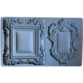 I.O.D. Frames 2 Mould by Iron Orchid Designs featuring ornate rectangle and oval frames with floral accents.