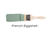 Brush with French Eggshell Fusion Mineral Paint by Fusion Mineral Paint against a white background.