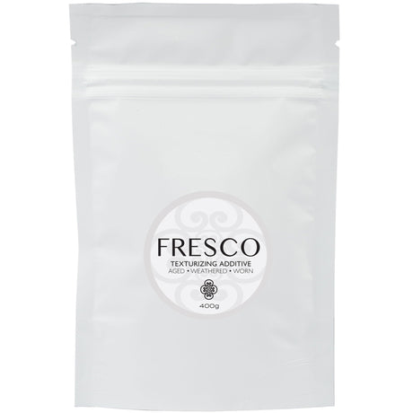 Fusion Mineral Paint Fresco Texture 400g resealable pouch for rustic, weathered finishes.