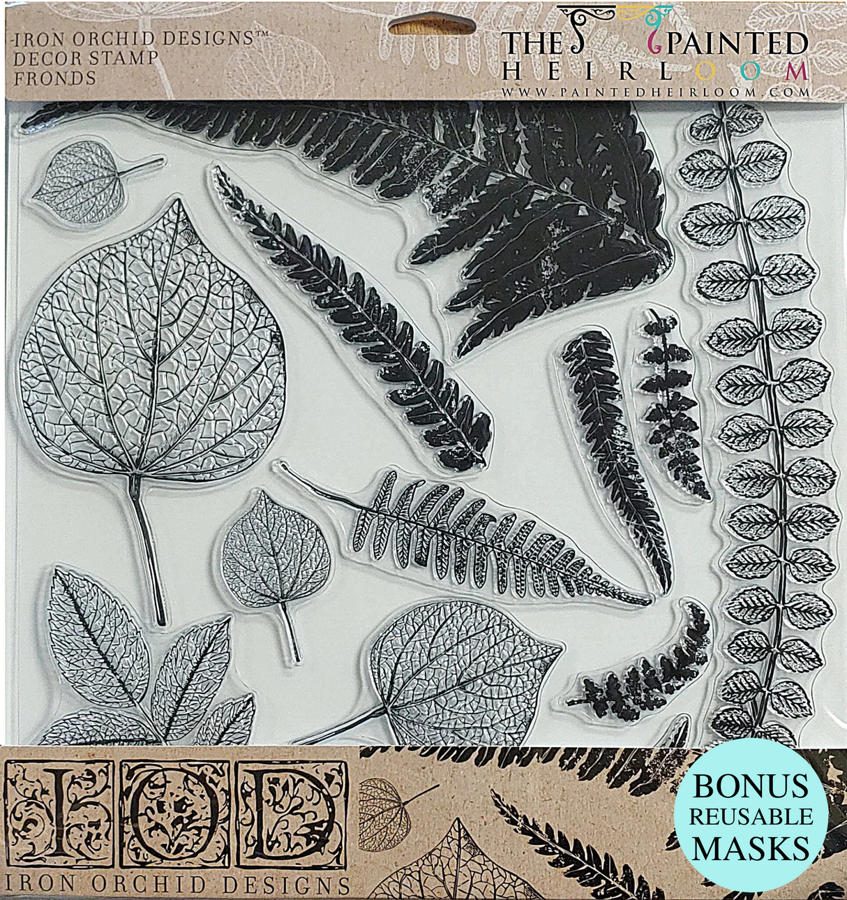 Fronds Decor Stamp by IOD - Iron Orchid Designs @ Painted Heirloom