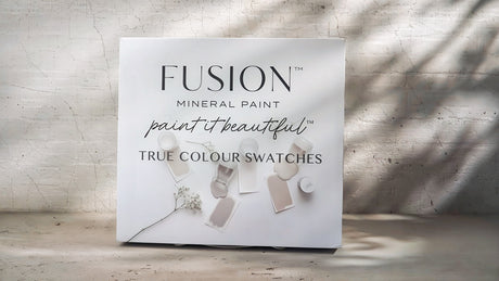Fusion Briefcase Swatch Box Set by Fusion Mineral Paint with visible color swatches displayed.