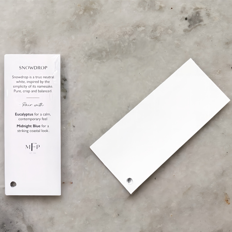 Two rectangular Fusion Mineral Paint Fan Deck add-on cards displayed side by side on a light gray surface.