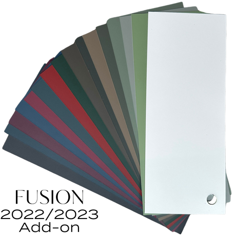 Fusion Mineral Paint True Color Fan Deck and Add-On Expansions color swatch set in lower left corner.
