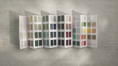Fusion Mineral Paint True to Color Card displaying real 2024 paint chips and swatches.
