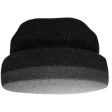 Fusion Mineral Paint Tough Coat Applicator Sponge, curved and textured for topcoat application, close-up view.
