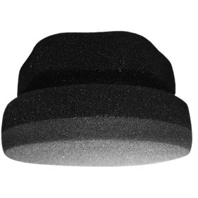 Fusion Mineral Paint Tough Coat Applicator Sponge, curved and textured for topcoat application, close-up view.