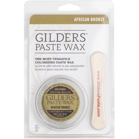 Notions Gilders Paste Wax African Bronze with small wooden applicator stick.