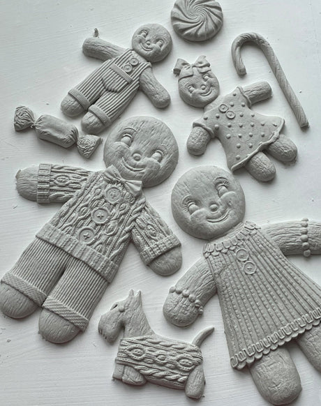 Ginger & Spice Mould (2023) by I.O.D.—white clay cutouts on a textured white background.