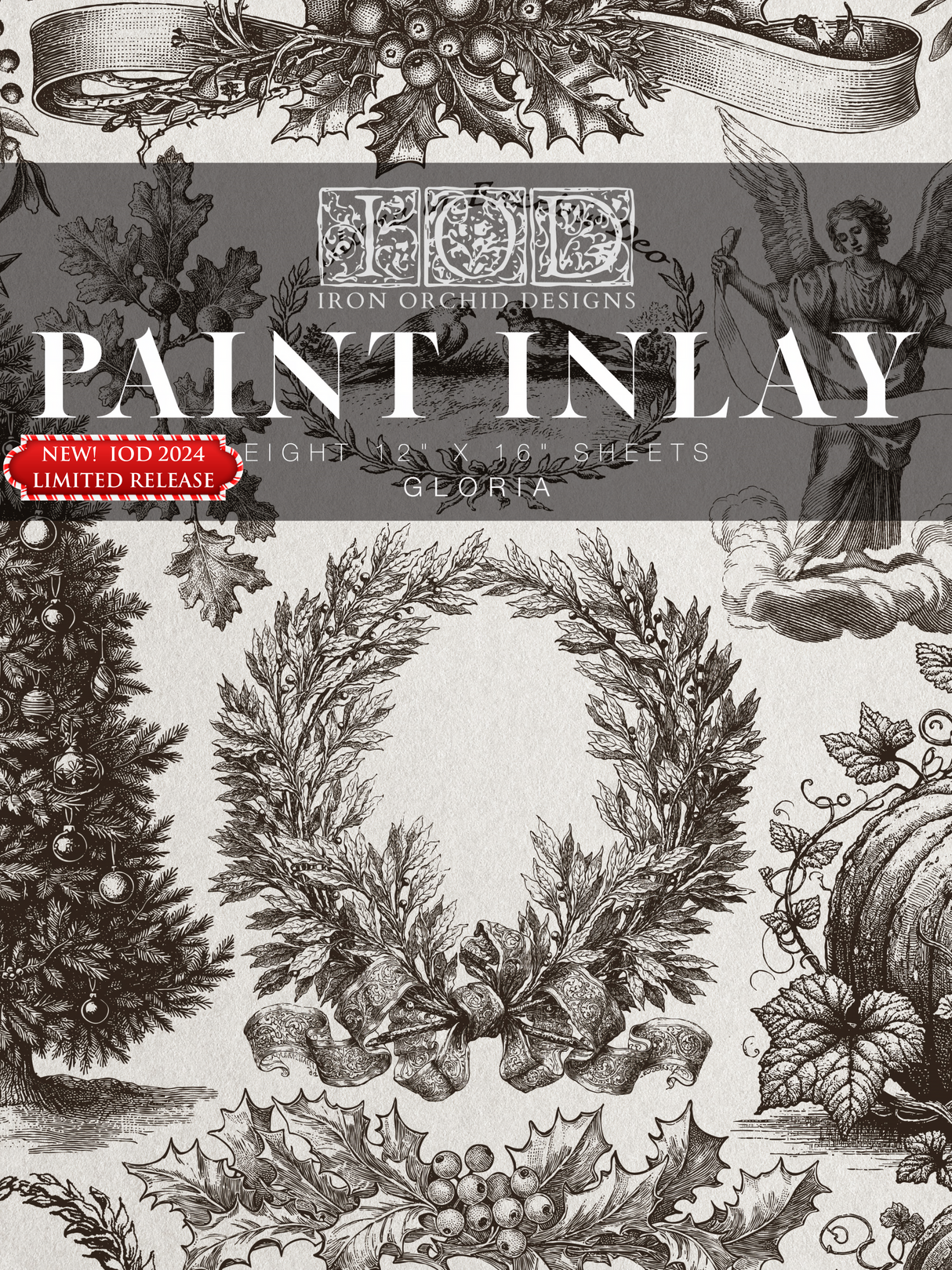 Gloria Paint Inlay (2024 Limited Release) by IOD - Iron Orchid Designs @ The Painted Heirloom