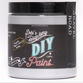 Jar of DIY Paint Co. Gravel Road DIY Paint, eco-friendly paint for furniture and home projects.