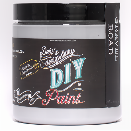 Jar of DIY Paint Co. Gravel Road DIY Paint, eco-friendly paint for furniture and home projects.