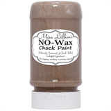Miss Lillian’s Graystone No-Wax Chock Paint bottle upside down with white label visible.