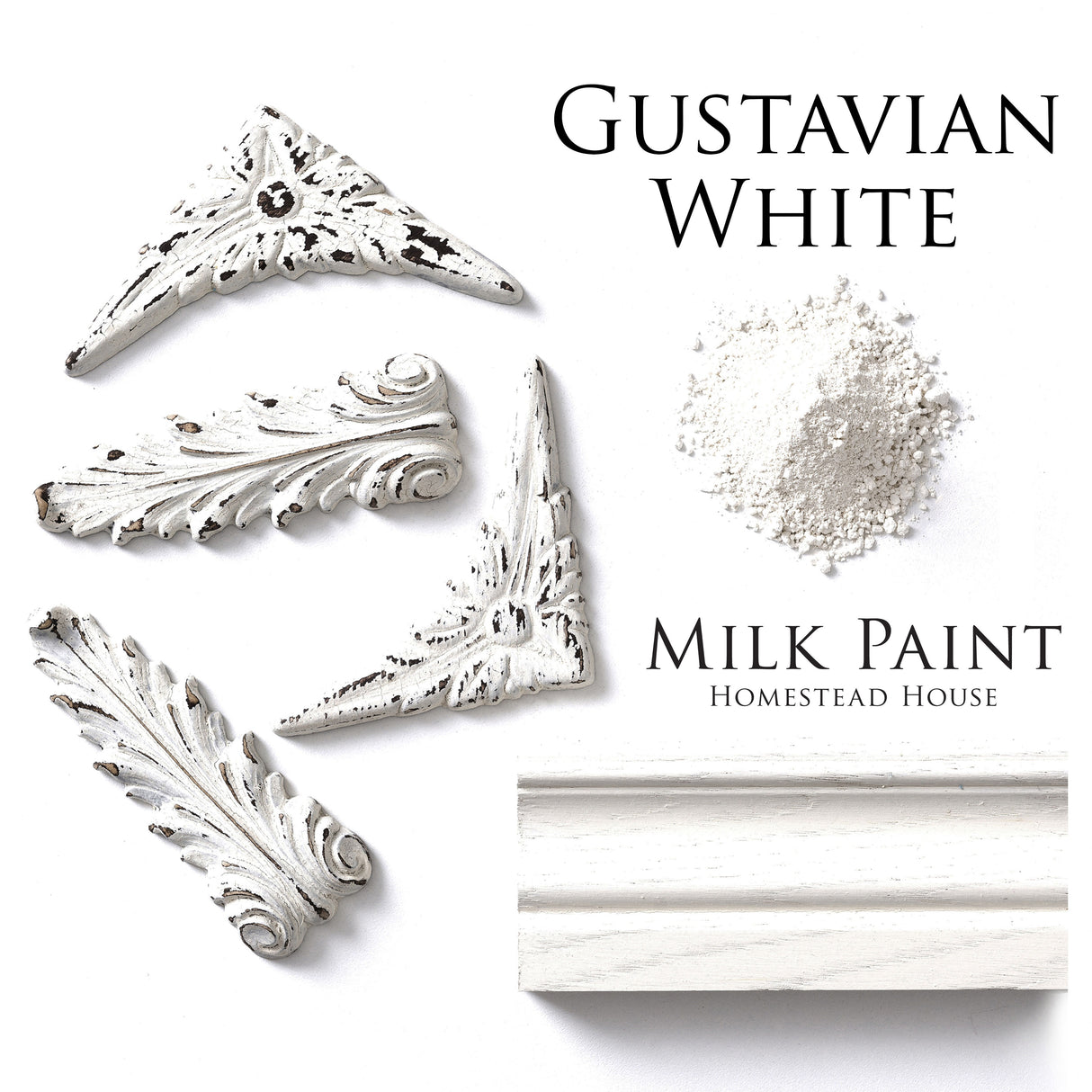 Gustavian White Milk Paint by Homestead House-The Painted Heirloom