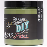 Jar of DIY Paint Co. Gypsy Green DIY Paint, eco-friendly paint for furniture projects.