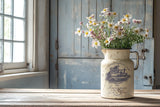 Hameau de la Reine Paint Inlay by I.O.D. featuring rustic floral design, French farmhouse style.
