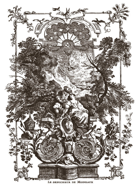 Hameau de la Reine black and white paint inlay by Iron Orchid Designs, French farmhouse style.