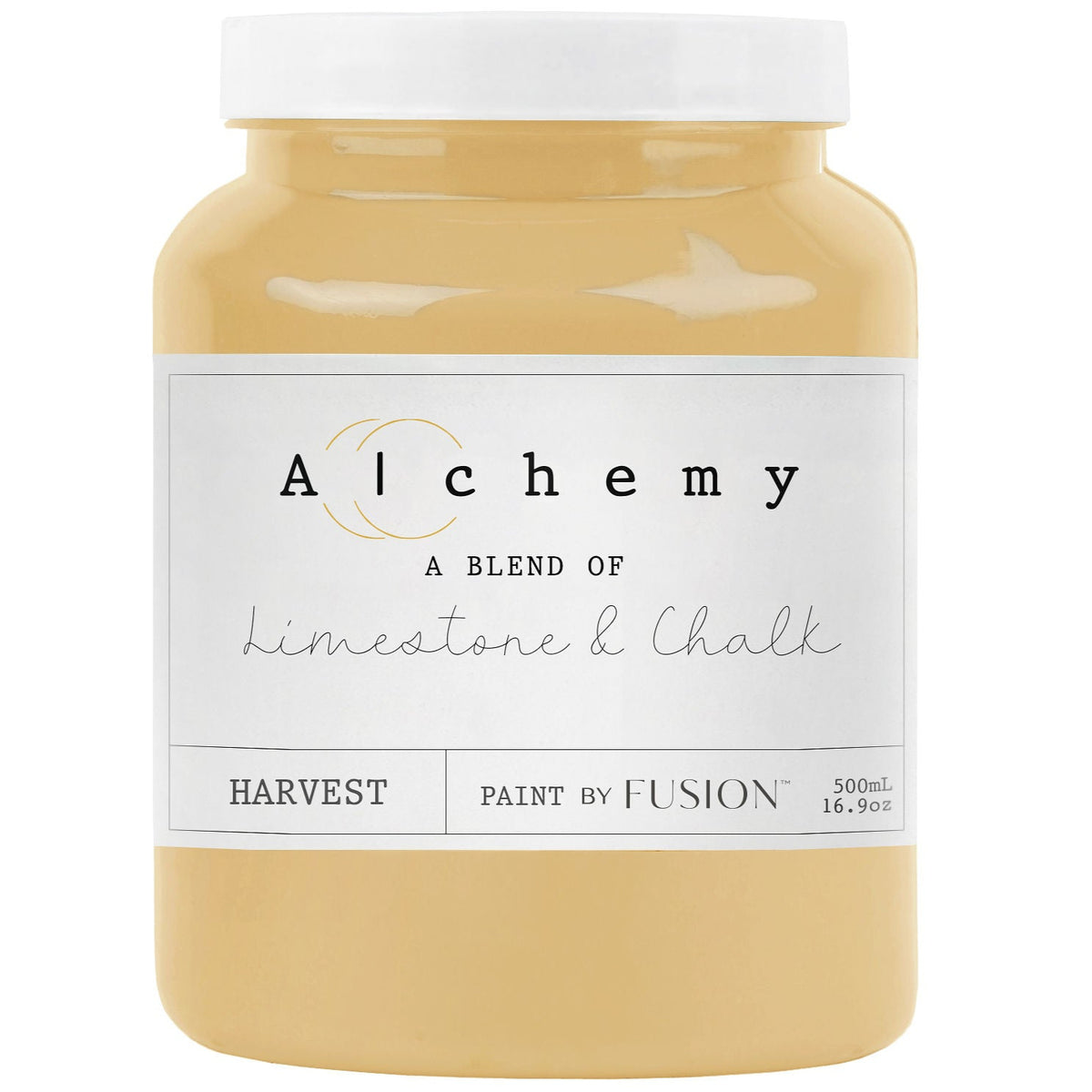 Harvest Alchemy Paint by Fusion Mineral Paint, limestone and chalk blend, for furniture projects.