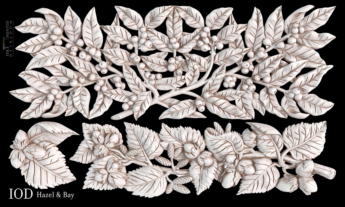 Hazel & Bay Mould (2026 Limited Release) by I.O.D. featuring botanical trim designs for decorative use.