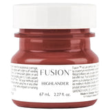 67 mL Fusion Mineral Paint in Highlander scarlet red, white lid, English and French label.