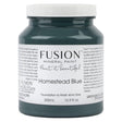 500ml Fusion Mineral Paint Homestead Blue with product label and text visible.