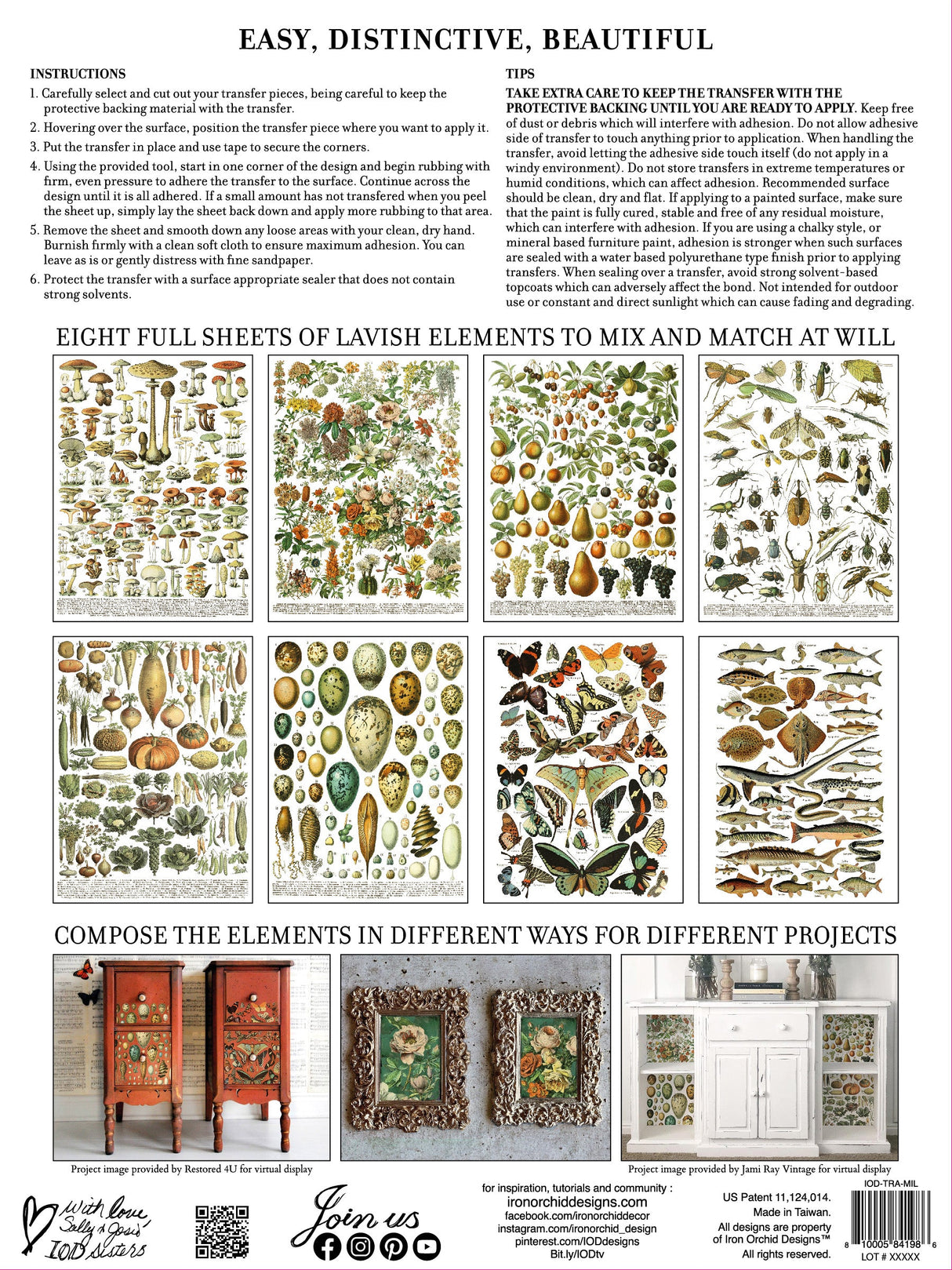 I.O.D. Millot's Pages Transfer by IOD - Iron Orchid Designs Spring 2023 @ The Painted Heirloom
