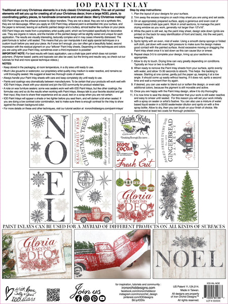 I.O.D. Noel Paint Inlay by IOD - Iron Orchid Designs - Limited Release Fall & Christmas 2022 @ The Painted Heirloom