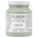 500ml Inglenook Fusion Mineral Paint, blue-grey acrylic, with full Fusion Mineral Paint label visible.