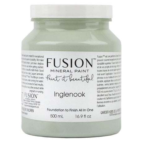 500ml Inglenook Fusion Mineral Paint, blue-grey acrylic, with full Fusion Mineral Paint label visible.