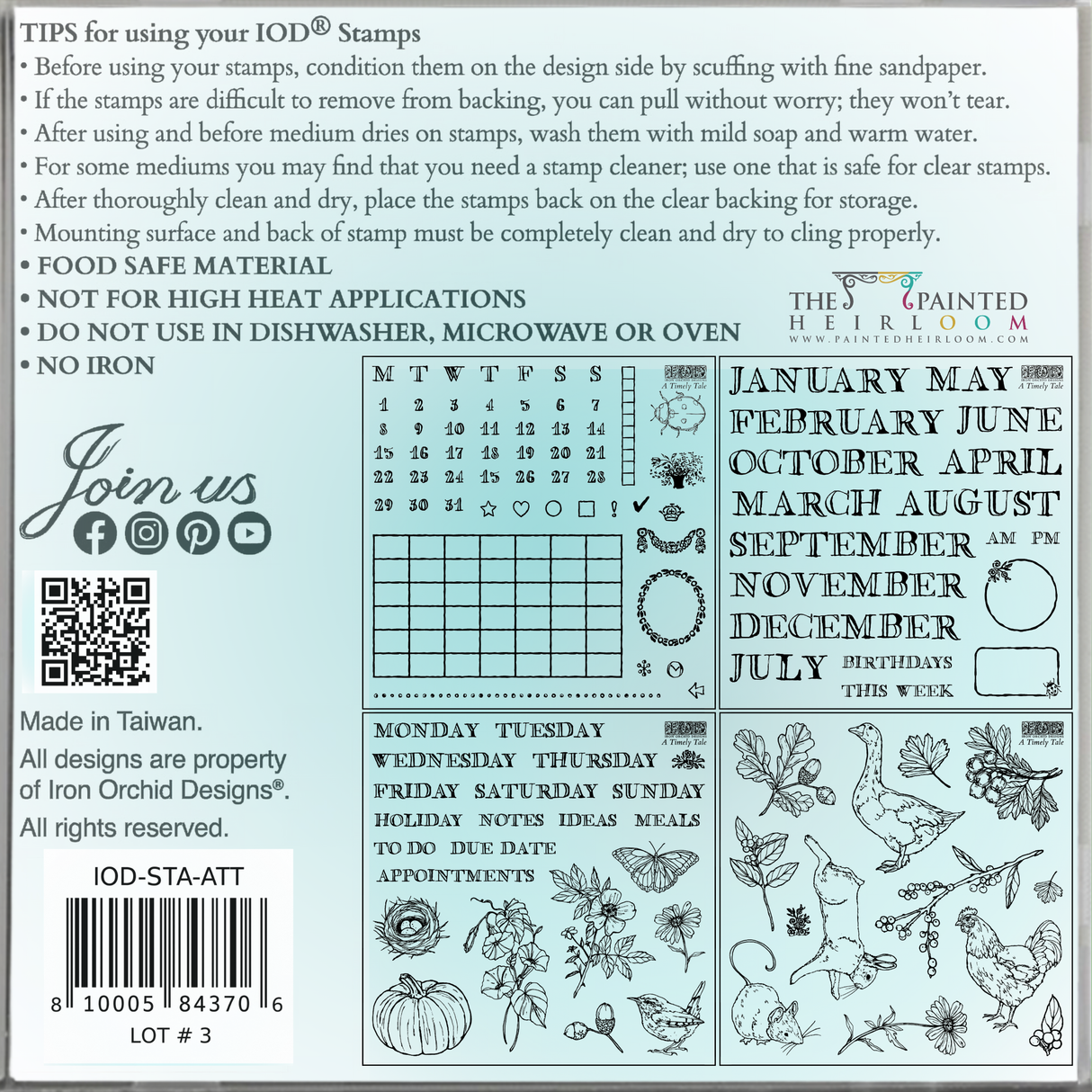 A Timely Tale Mini Stamp by IOD - Iron Orchid Designs