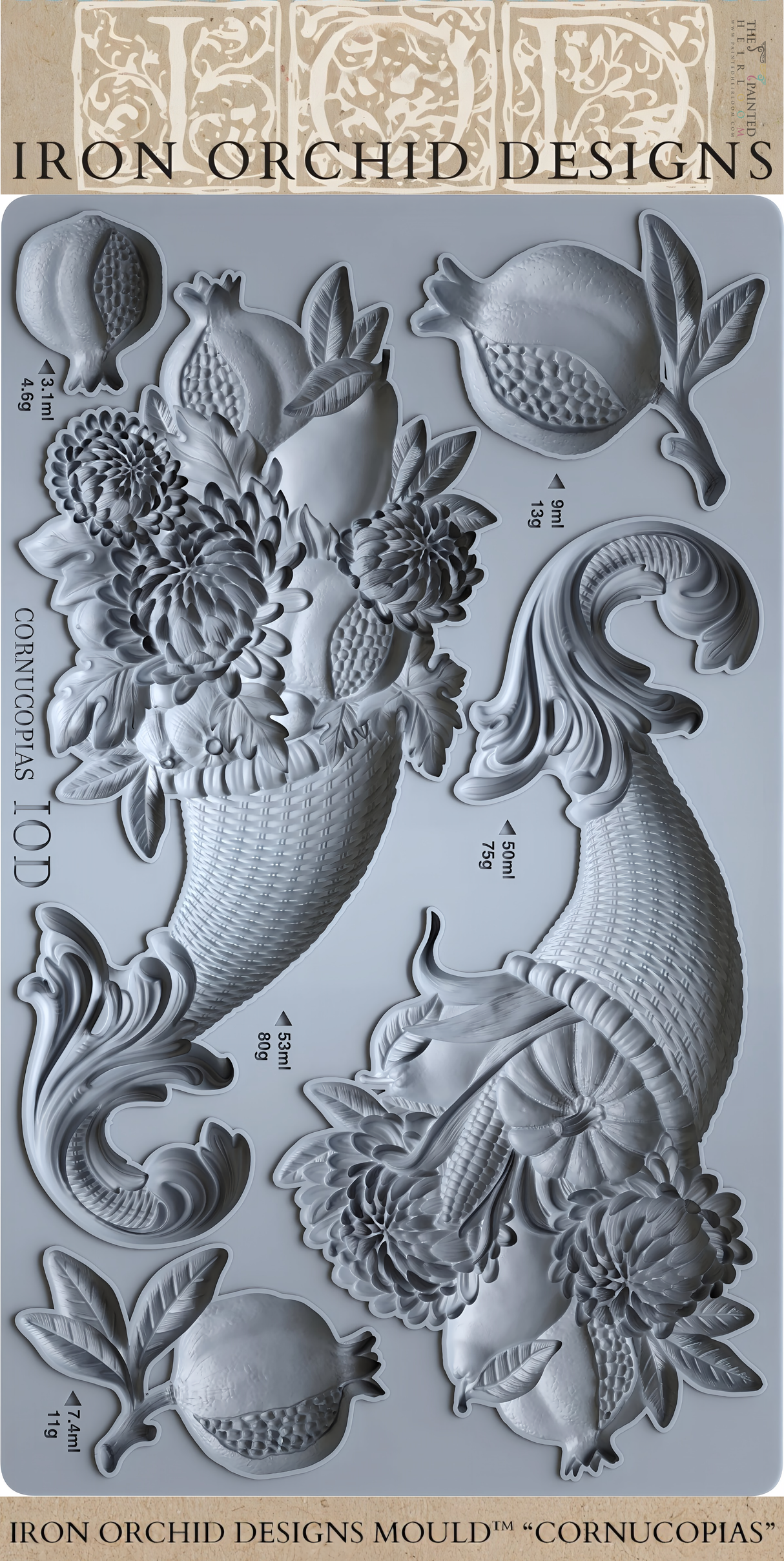 Cornucopias Mould (2026 Limited Release) by IOD - Iron Orchid Designs