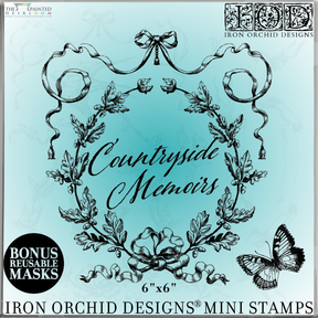Countryside Memoirs Mini-Stamp by IOD - Iron Orchid Designs-The Painted Heirloom