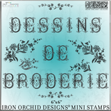 Dessins de Broderie Labels Mini Stamp by IOD - Iron Orchid Designs