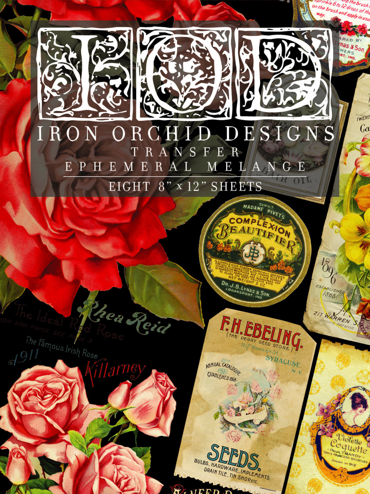 Ephemeral Melange Transfer by IOD - Iron Orchid Designs