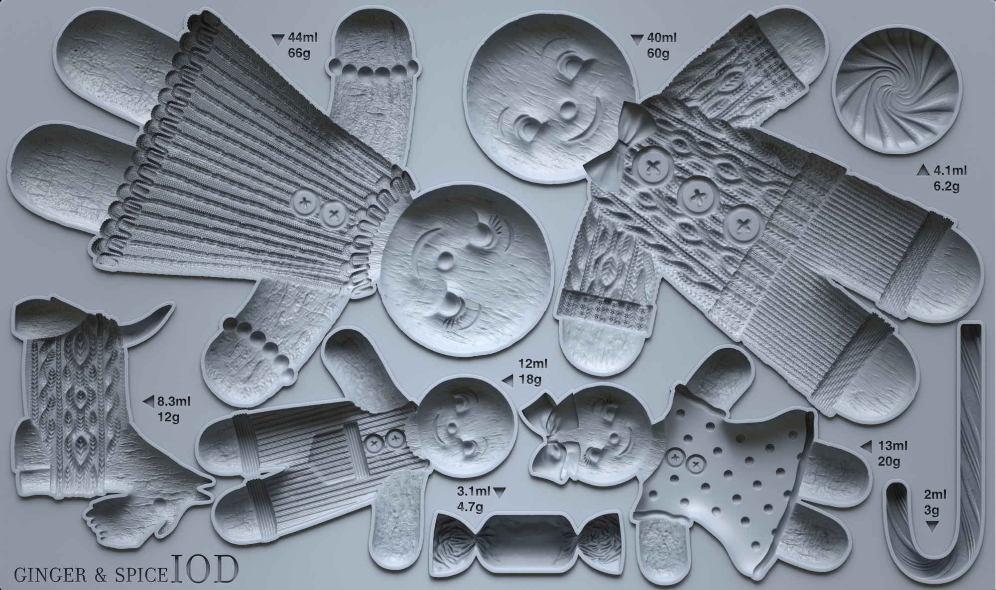 Ginger & Spice Mould (2023 Limited Release) by IOD - Iron Orchid Designs