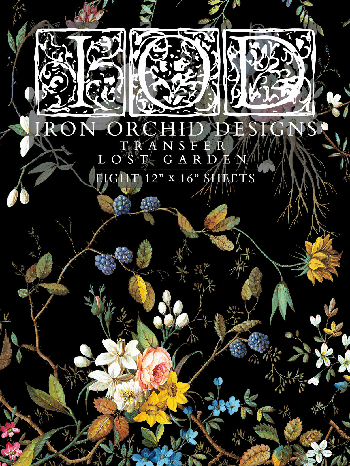 Lost Garden Transfer by IOD - Iron Orchid Designs