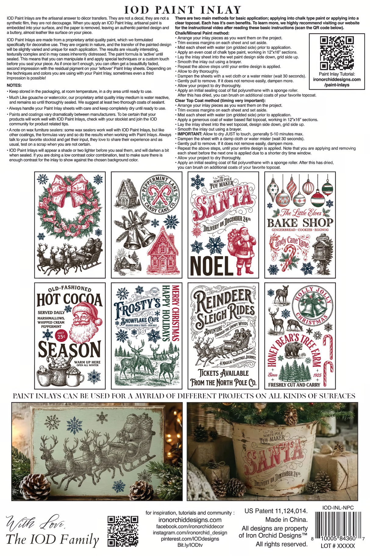 The North Pole Co. (2026 Limited Release) Paint Inlay by IOD - Iron Orchid Designs