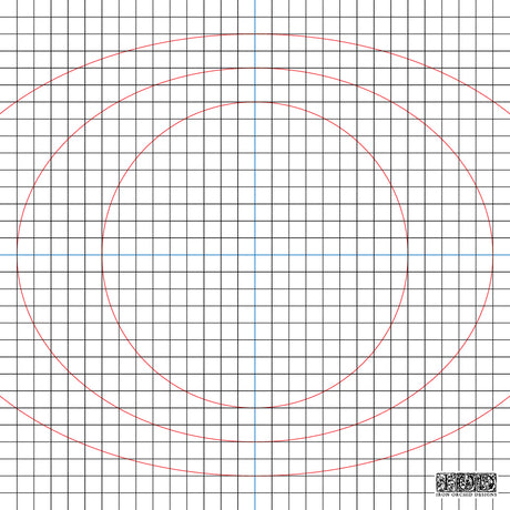 I.O.D. Thin Mount by Iron Orchid Designs with grid and curved ovals, for acetate or clear mounting sheets.
