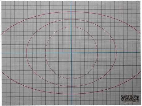 IOD Thin Mount by I.O.D. with grid and curved guidelines for mounting acetate stamp sheets.