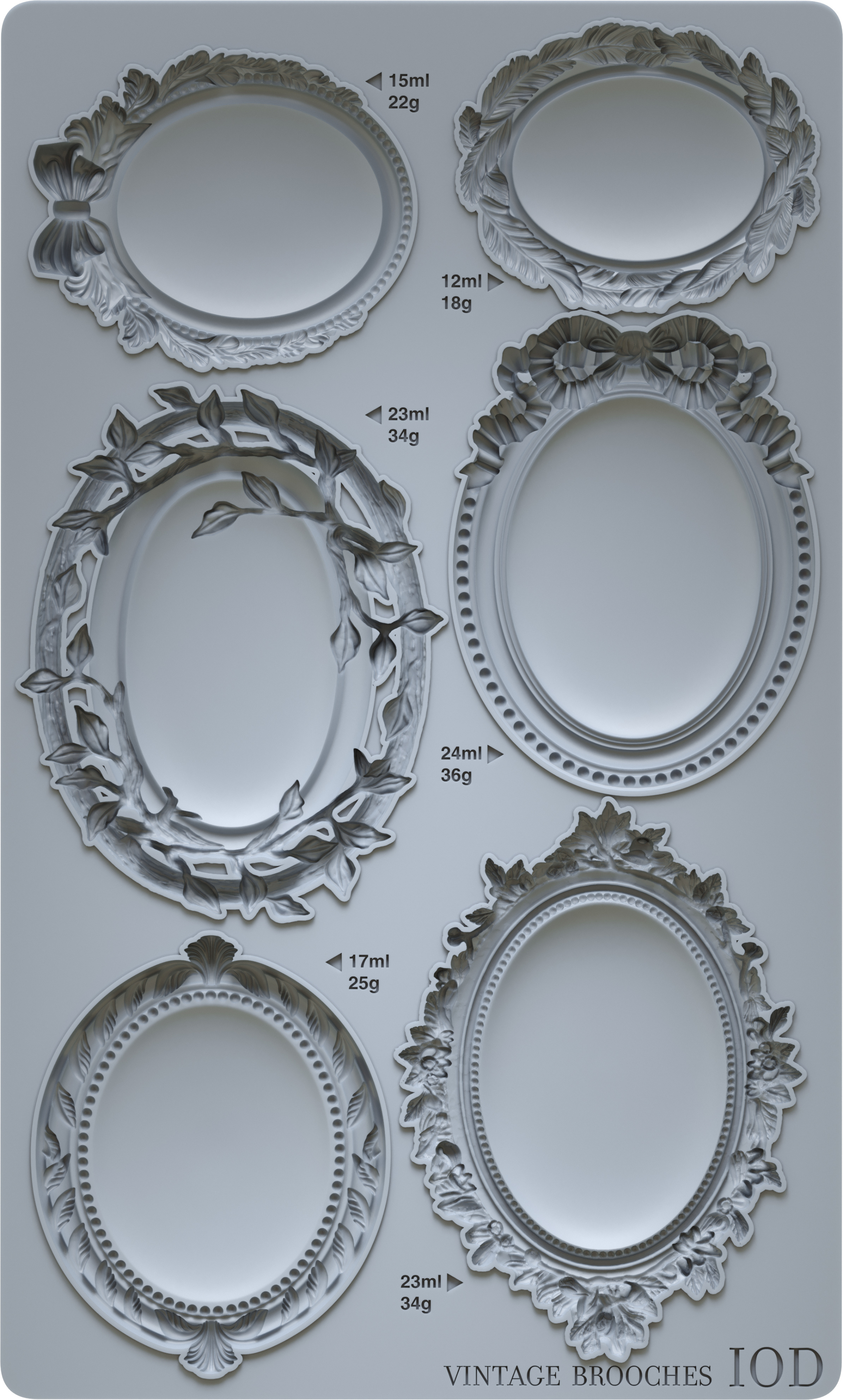 Vintage Brooches Mould by IOD - Iron Orchid Designs-The Painted Heirloom