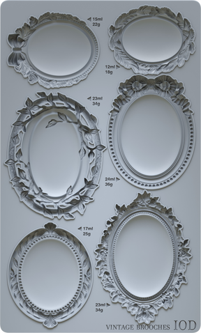 Vintage Brooches Mould by IOD - Iron Orchid Designs-The Painted Heirloom