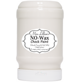 Miss Lillian’s Paint Irish Creme No-Wax Chock Paint in a large plastic jar, white chalk paint for furniture.