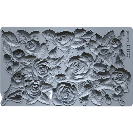 Juliette Mould by IOD with rose and leaf designs in food safe silicone, by I.O.D. Iron Orchid Designs.