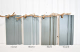 Four trim samples—clear, white, dark, and black—show the Juniper finish from Old Fashioned Milk Paint.