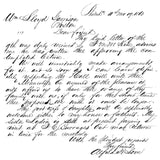 Handwritten April 19, 1865 letter in cursive on white paper with I.O.D. Kindest Regards Stamp.