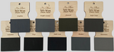 Miss Lillian’s Royal Taupe No-Wax Chock Paint for furniture restoration and color swatch sampling.