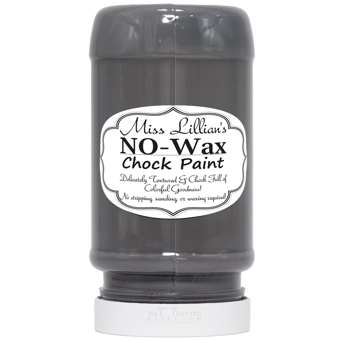 Miss Lillian’s Knight’s Armor No-Wax Chock Paint container standing upright.