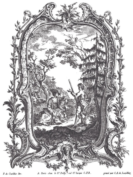La Chasse Paint Inlay by IOD, nature-themed duo for decorative furniture or décor embellishment.
